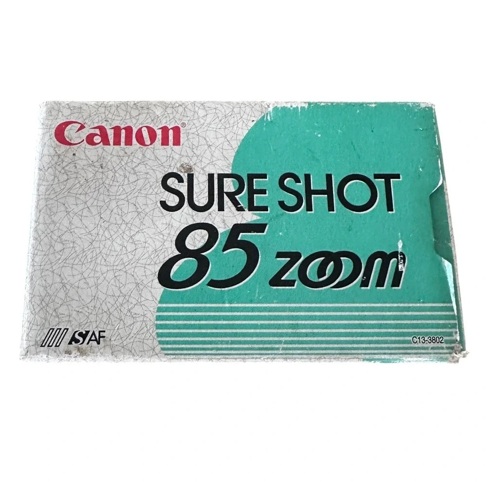 Canon Sure Shot 85 Zoom 35mm Point & Shoot Film Camera Tested with Box Manual